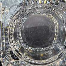 Load image into Gallery viewer, Heavy Cut Crystal Square Cut Out Trinket Dish Tea Light Candle Holder France 4"