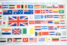 Load image into Gallery viewer, Vintage Large Book Plate: World Flags. The National Flags Of All the independent people of the wor