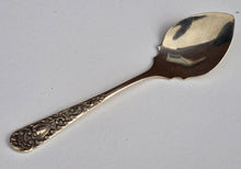 Load image into Gallery viewer, Antique Silver Plated Spoon, Berry Spoon, Small Serving, Preserve Spoon, Ornate Design Handle, Uniqu