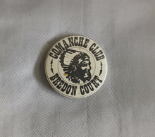 Load image into Gallery viewer, Vintage Comanche Club Bredon Court Pin Badge 5.5cm Native American Design