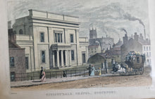 Load image into Gallery viewer, Tiviots'dale Chapel Stockport Engraved Artwork Print in black and gold colour picture frame, J H