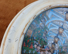 Load image into Gallery viewer, Royal Worcester Fine Bone China Market Scene Wall Plate Framed 28.5cm England
