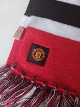 Load image into Gallery viewer, Manchester United Supporters Scarf Red Black White Football Fan Fringe 157cm