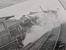 Load image into Gallery viewer, Black White Photo Locomotive Steam Engine North Yorkshireman 23/06/81 4472 Flying Scotman Passes the