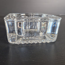 Load image into Gallery viewer, Heavy Cut Crystal Square Cut Out Trinket Dish Tea Light Candle Holder France 4"