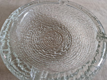 Load image into Gallery viewer, Vintage Ashtray In Glass Geometrical Layers Of Ice Patterns , France Circa 1960