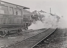 Load image into Gallery viewer, Black White Photo Locomotive Steam Engine North Yorkshireman 23/06/81 4472 Flying Scotman Passes the
