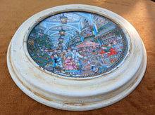 Load image into Gallery viewer, Royal Worcester Fine Bone China Market Scene Wall Plate Framed 28.5cm England