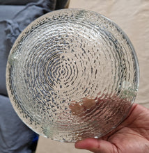 Load image into Gallery viewer, Vintage Ashtray In Glass Geometrical Layers Of Ice Patterns , France Circa 1960