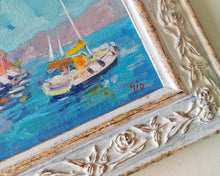 Load image into Gallery viewer, Original Portofino Painting | Italian Riviera Artwork | Hand-Painted Coastal Scene | 27.5cm x 22.5cm