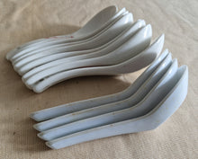 Load image into Gallery viewer, 12 x Vintage Ceramic & Plastic Chinese soup spoons