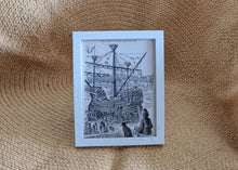 Load image into Gallery viewer, Dick Whittington And His Cat By The Thames Quayside Print Wooden Picture Frame