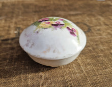 Load image into Gallery viewer, Round Hand Painted Floral Flower Ceramic Trinket Box