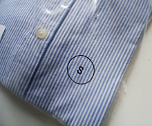Load image into Gallery viewer, ONLY & SONS Men's Blue White Striped Oxford Shirt Size S Long Sleeve New
