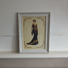 Load image into Gallery viewer, Framed Art Deco Lady Fashion Print Vintage Style Wall Art Picture 36 x 27cm