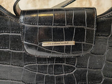 Load image into Gallery viewer, Clubhouse Crocodile Pattern Shoulder Bag by Jane Shilton Black Colour
