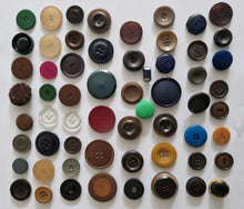 Load image into Gallery viewer, Job lot of 60 Used Vintage Mixed Colour Buttons , Mixed Sizes and Mixed Designs