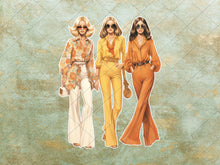 Load image into Gallery viewer, 1970s Retro Men Women & Kids Fashion Images DIY Stickers, Retro Junk Journal, Retro Ephemera, Fussy Cuts,Instant Digital Download, 65 images