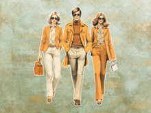 Load image into Gallery viewer, 1970s Retro Men Women & Kids Fashion Images DIY Stickers, Retro Junk Journal, Retro Ephemera, Fussy Cuts,Instant Digital Download, 65 images