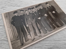 Load image into Gallery viewer, Vintage Sepia Colour Old Photograph, A group of 8 H.M.S Seaman , Historical Naval History Photo , Lo