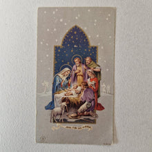 Load image into Gallery viewer, True Vintage Small Baby Jesus and Mary Blank Message Card Christmas Theme Ephemera Unused Condition