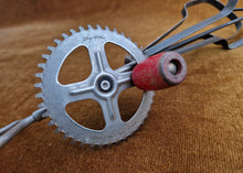 Load image into Gallery viewer, Vintage Rotary Hand Whisk Egg Whisk Hand Beater Mixer Red Wooden Handle Skyline Retro