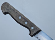 Load image into Gallery viewer, Vintage Kitchen Serrated Bread Knife Sheffield England Stainless Steel Wooden Wood Handle