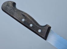 Load image into Gallery viewer, Vintage Kitchen Serrated Bread Knife Sheffield England Stainless Steel Wooden Wood Handle