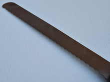Load image into Gallery viewer, Vintage Kitchen Serrated Bread Knife Sheffield England Stainless Steel Wooden Wood Handle