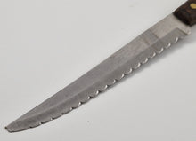 Load image into Gallery viewer, 2 x Vintage  Wooden Handle  Stainless Steel Kitchen Steak  Knife, Kitchenali 1990's,  Quality Steel, 22cm long
