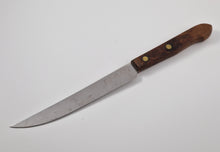 Load image into Gallery viewer, 2 x Vintage  Wooden Handle  Stainless Steel Kitchen Steak  Knife, Kitchenali 1990's,  Quality Steel, 22cm long