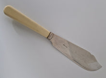 Load image into Gallery viewer, Copy of Large Vintage EPNS Silver Plated Fish Serving  Knife, Cream Plastic Handle