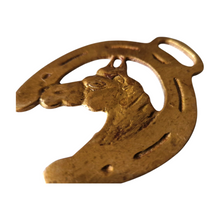 Load image into Gallery viewer, Cast brass Genuine Antique HORSE BRASS Horses Head Design Made in England