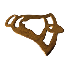 Load image into Gallery viewer, DOUBLE BELL LIBERTY DINNER HORSE BRASS EQUESTRIAN MEDALLION FOB PARADE BRIDLE