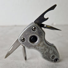 Load image into Gallery viewer, 5 in 1 Keychain Pocket Multi-Tool Stainless Steel with LED Flashlight