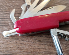 Load image into Gallery viewer, Vintage Pocket Multi-Tool , 13 tools in 1 , Red