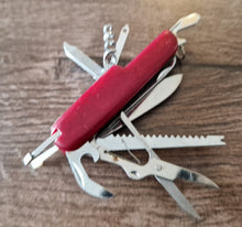 Load image into Gallery viewer, Vintage Pocket Multi-Tool , 13 tools in 1 , Red