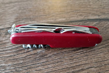 Load image into Gallery viewer, Vintage Pocket Multi-Tool , 13 tools in 1 , Red