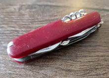 Load image into Gallery viewer, Vintage Pocket Multi-Tool , 13 tools in 1 , Red