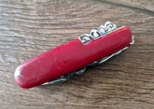 Load image into Gallery viewer, Vintage Pocket Multi-Tool , 13 tools in 1 , Red