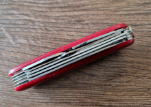 Load image into Gallery viewer, Vintage Pocket Multi-Tool , 13 tools in 1 , Red