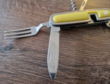Load image into Gallery viewer, Foldable Tableware Knife Spoon Fork 6-In-1 Tablespoon Stainless Steel Bottle Opener Outdoor Camping Fruit Knife Folding Knife