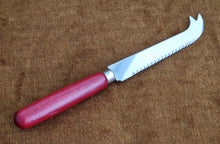 Load image into Gallery viewer, Vintage Read Painted Wooden Handle Steel Cheese Knife