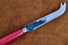 Load image into Gallery viewer, Vintage Read Painted Wooden Handle Steel Cheese Knife