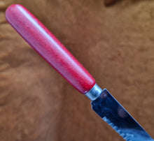 Load image into Gallery viewer, Vintage Read Painted Wooden Handle Steel Cheese Knife