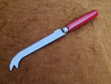 Load image into Gallery viewer, Vintage Read Painted Wooden Handle Steel Cheese Knife