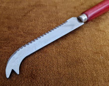 Load image into Gallery viewer, Vintage Read Painted Wooden Handle Steel Cheese Knife