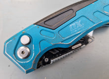 Load image into Gallery viewer, OX Pro Heavy Duty Fixed Blade Folding Utility DIY Knife Blue Black Colour
