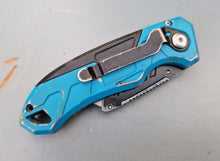 Load image into Gallery viewer, OX Pro Heavy Duty Fixed Blade Folding Utility DIY Knife Blue Black Colour