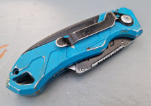 Load image into Gallery viewer, OX Pro Heavy Duty Fixed Blade Folding Utility DIY Knife Blue Black Colour